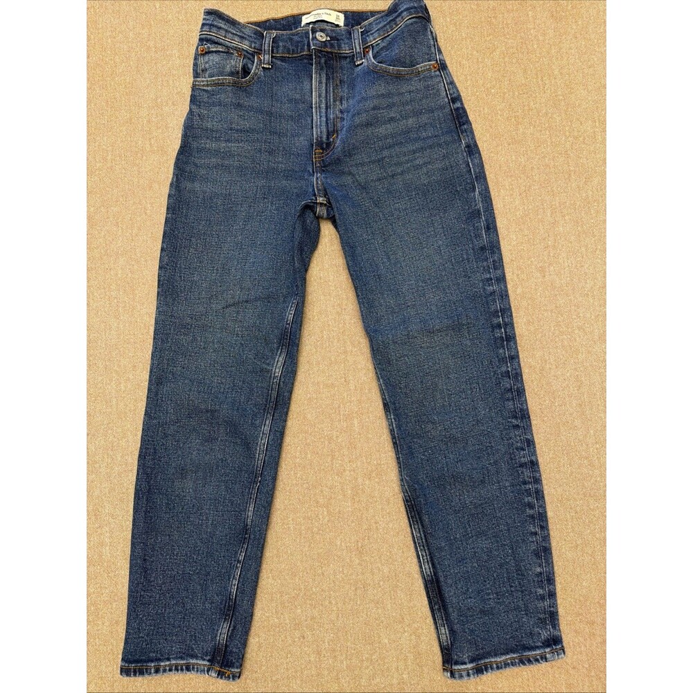 Abercrombie And Fitch The Mom High Rise Jeans Womens 24 00s Blue Denim 26x24